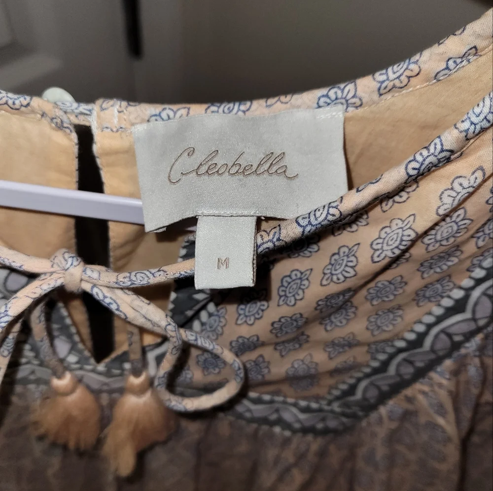 Cleobella Peach and Black Boho Tunic Dress - Picture 3 of 8